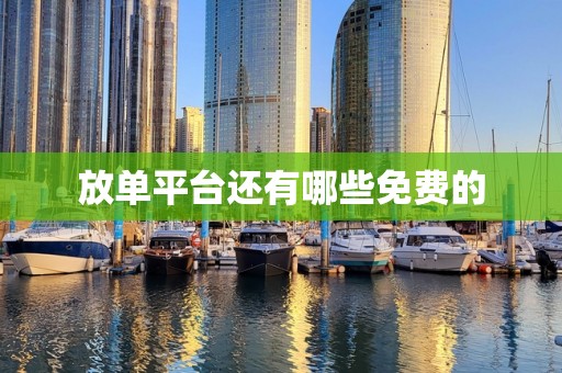 放单平台还有哪些免费的