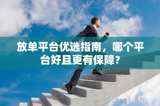 放单平台优选指南，哪个平台好且更有保障？
