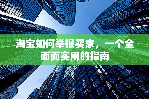 淘宝如何举报买家，一个全面而实用的指南