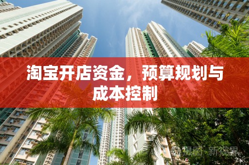 淘宝开店资金，预算规划与成本控制