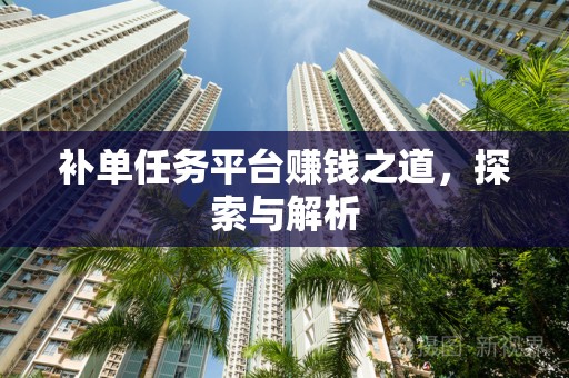 补单任务平台赚钱之道，探索与解析