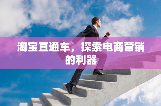 淘宝直通车，探索电商营销的利器
