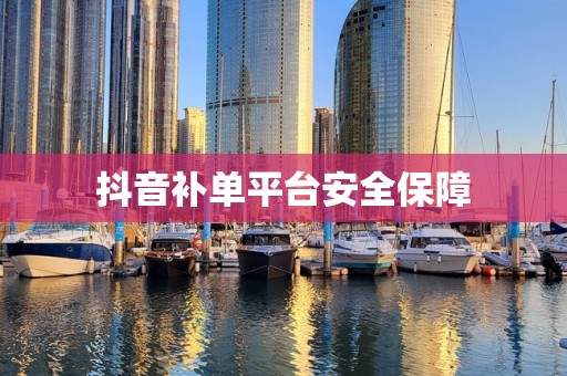 抖音补单平台安全保障