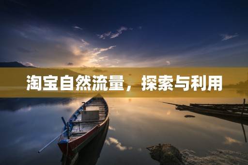淘宝自然流量，探索与利用
