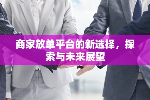 商家放单平台的新选择，探索与未来展望