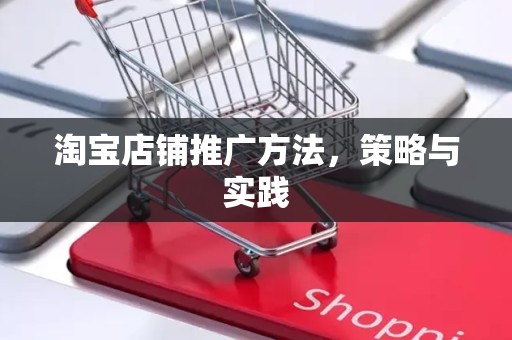 淘宝店铺推广方法，策略与实践