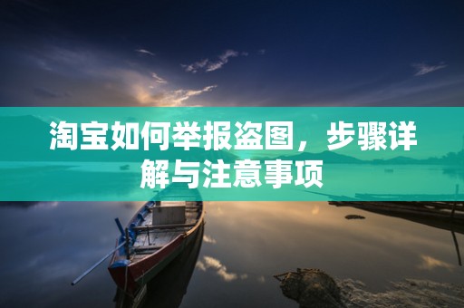 淘宝如何举报盗图，步骤详解与注意事项