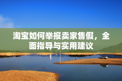 淘宝如何举报卖家售假，全面指导与实用建议
