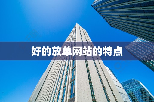 好的放单网站的特点