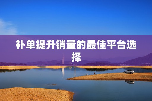 补单提升销量的最佳平台选择