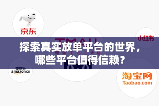 探索真实放单平台的世界，哪些平台值得信赖？