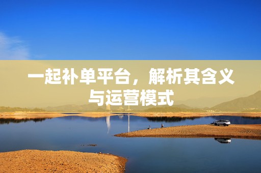一起补单平台，解析其含义与运营模式