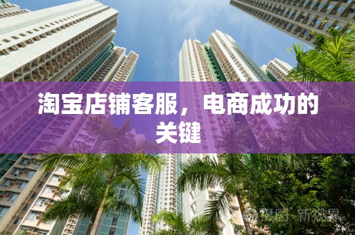淘宝店铺客服，电商成功的关键