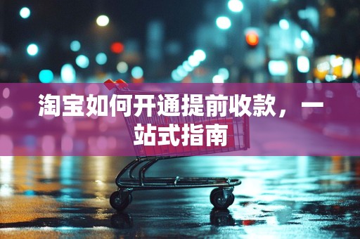 淘宝如何开通提前收款，一站式指南