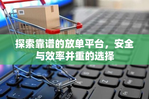 探索靠谱的放单平台，安全与效率并重的选择