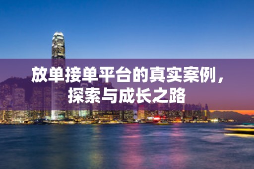 放单接单平台的真实案例，探索与成长之路