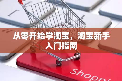 从零开始学淘宝，淘宝新手入门指南