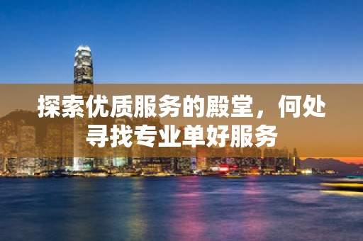 探索优质服务的殿堂，何处寻找专业单好服务