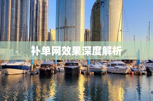 补单网效果深度解析