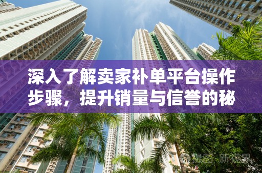 深入了解卖家补单平台操作步骤，提升销量与信誉的秘诀