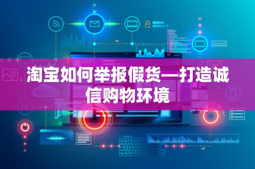 淘宝如何举报假货—打造诚信购物环境
