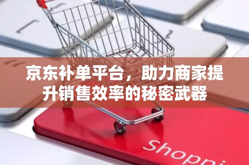京东补单平台，助力商家提升销售效率的秘密武器