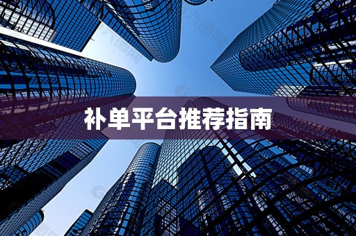 补单平台推荐指南