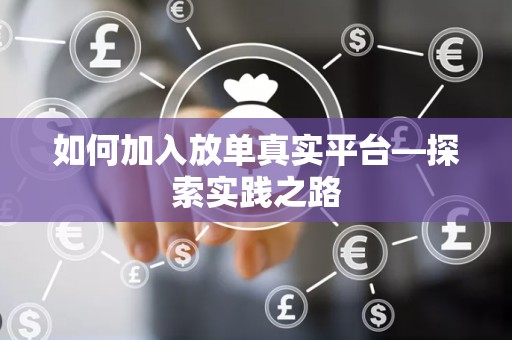如何加入放单真实平台—探索实践之路