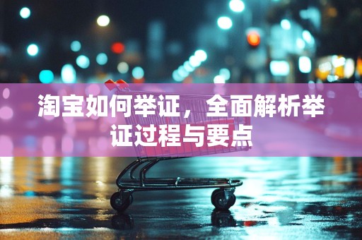 淘宝如何举证，全面解析举证过程与要点