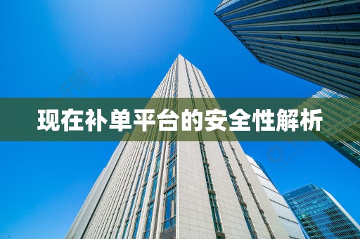 现在补单平台的安全性解析