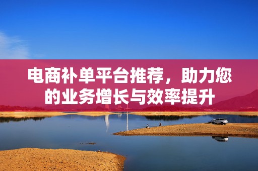 电商补单平台推荐，助力您的业务增长与效率提升