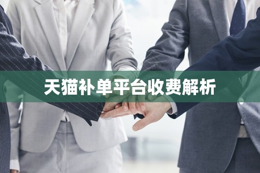 天猫补单平台收费解析