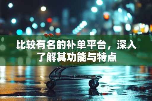 比较有名的补单平台，深入了解其功能与特点