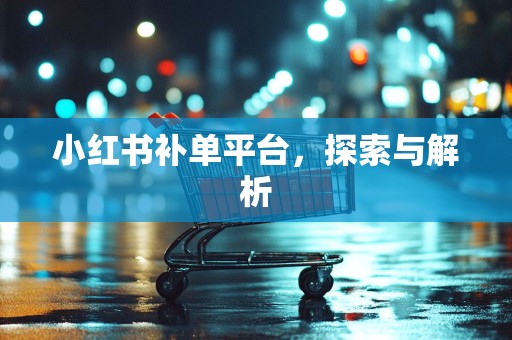 小红书补单平台，探索与解析