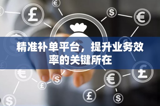 精准补单平台，提升业务效率的关键所在