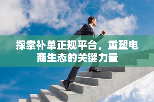 探索补单正规平台，重塑电商生态的关键力量
