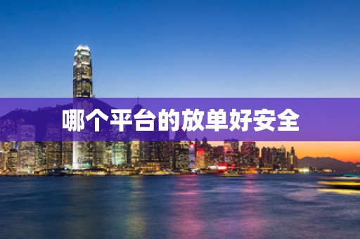 哪个平台的放单好安全