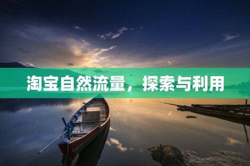 淘宝自然流量，探索与利用
