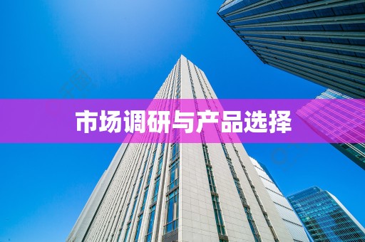 市场调研与产品选择