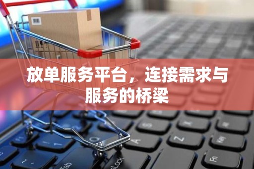 放单服务平台，连接需求与服务的桥梁