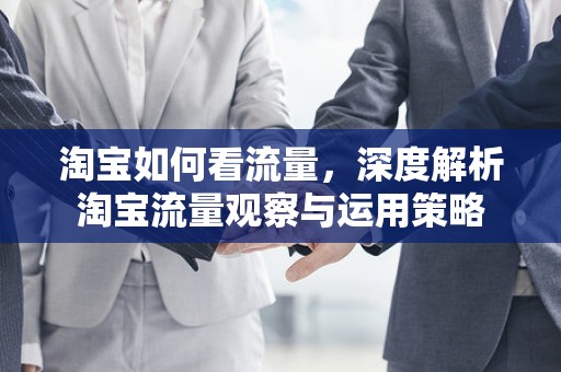 淘宝如何看流量，深度解析淘宝流量观察与运用策略