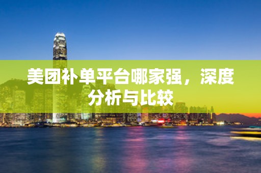美团补单平台哪家强，深度分析与比较