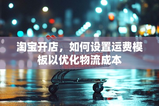 淘宝开店，如何设置运费模板以优化物流成本