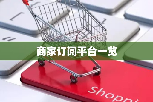 商家订阅平台一览