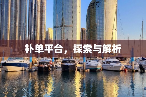 补单平台，探索与解析