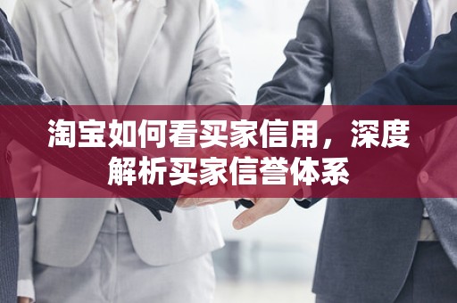 淘宝如何看买家信用，深度解析买家信誉体系