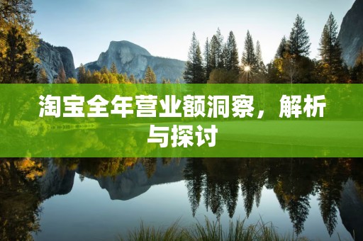 淘宝全年营业额洞察，解析与探讨