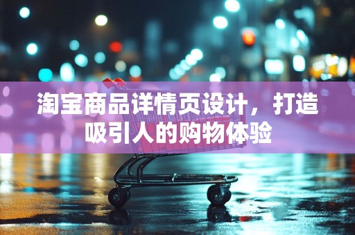淘宝商品详情页设计，打造吸引人的购物体验
