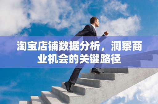 淘宝店铺数据分析，洞察商业机会的关键路径