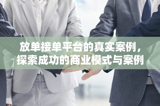 放单接单平台的真实案例，探索成功的商业模式与案例解析
